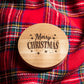 Merry Christmas - Christmas Natural Wooden Lid For 30cl Candle