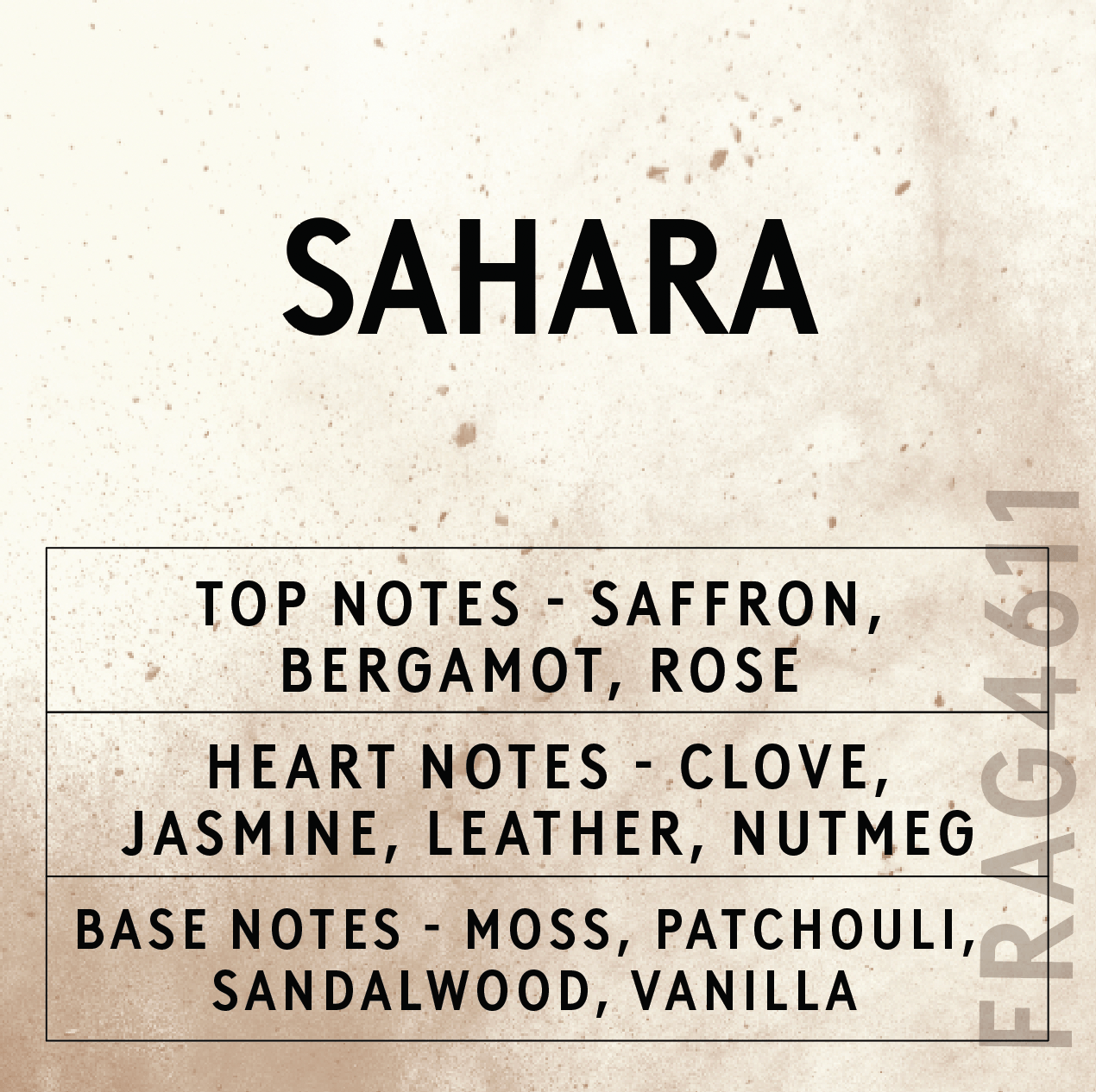 Sahara Fragrance Oil scent card