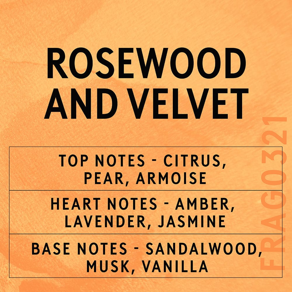 Rosewood and Velvet Fragrance Oil scent card