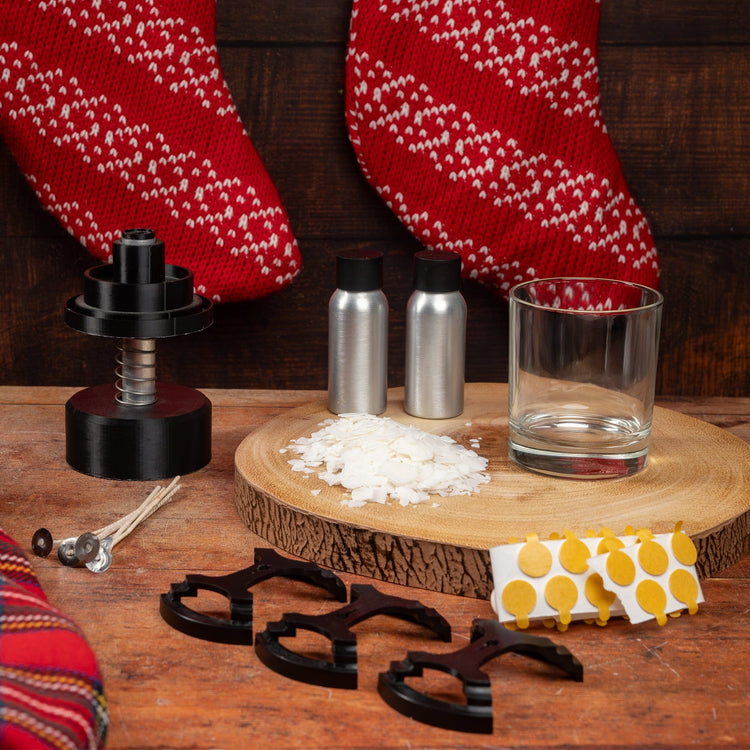 Traditional Christmas Starter Kit with its components on a rustic and festive background