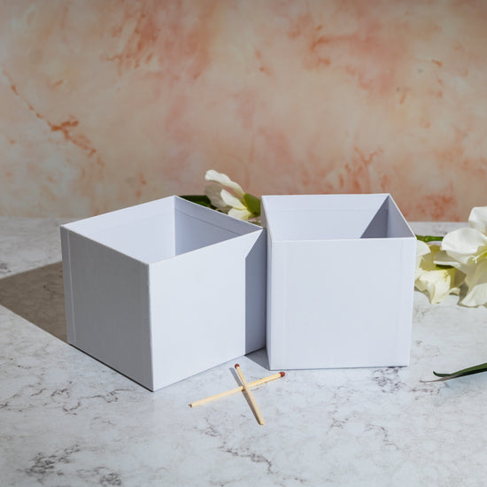 Luxury Rigid Box for Tall 3-Wick Bowl - White