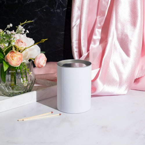 White Cylindrical Candle Box (Size 3)