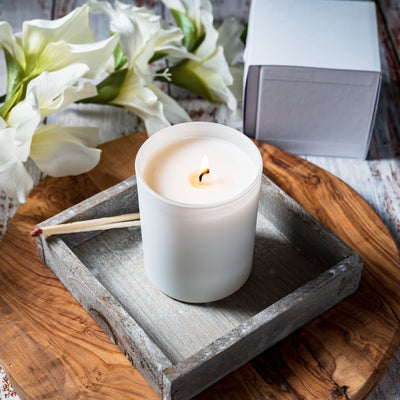 20cl Lotti Candle Glass -  Externally Matt White