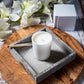 9cl Lauren Candle Glass - Externally White Matt (Box of 6)