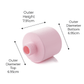 100ml Squat Circular Diffuser Bottle - Matt Baby Pink (Box of 6)