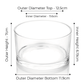 50cl Candle Glass Bowl - Clear