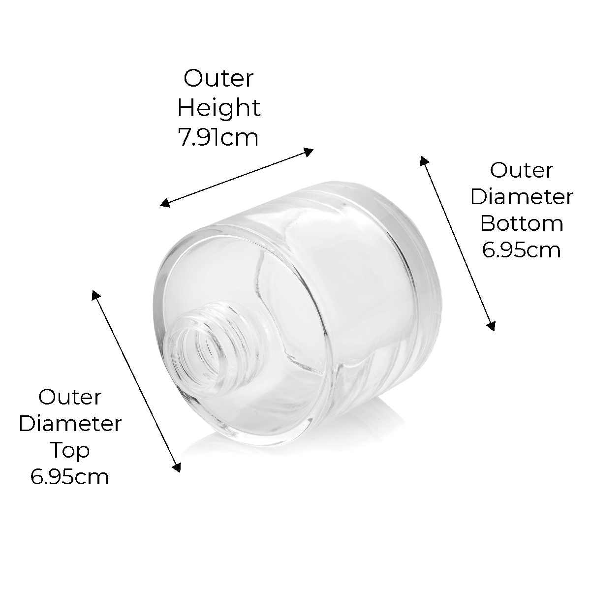 100ml Clear Squat Circular Reed Diffuser Bottle – Candle Shack UK