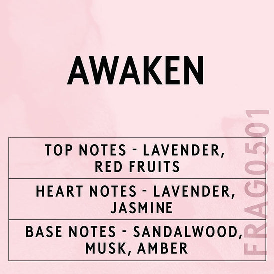 Awaken Fragrance Oil scent card and fragrance notes