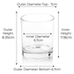 20cl Lotti Candle Glass - Clear (Box of 6)