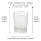 9cl Votive Candle Glass - Frosted Finish
