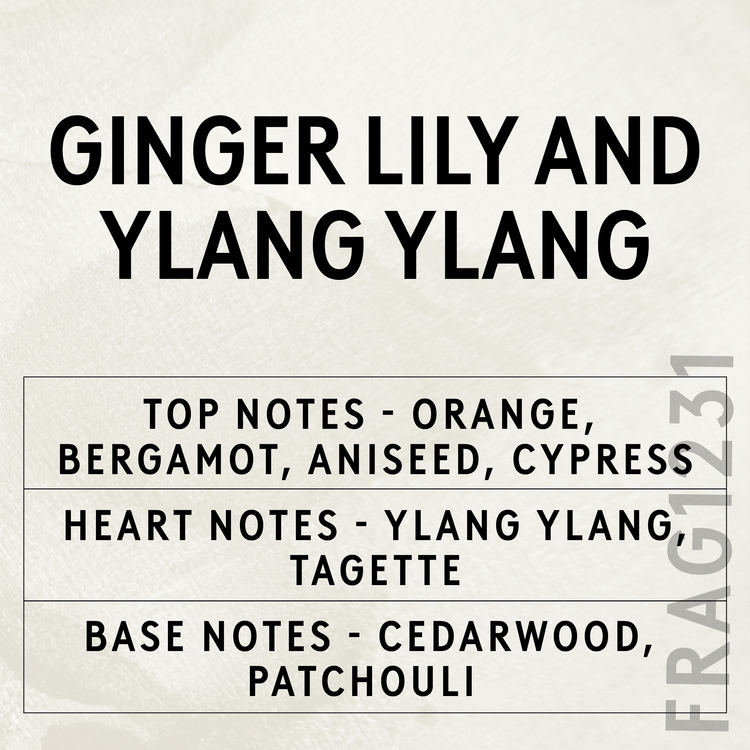 Ginger Lily & Ylang Ylang Essential Oil Scent Card