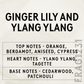 Ginger Lily & Ylang Ylang Essential Oil Scent Card