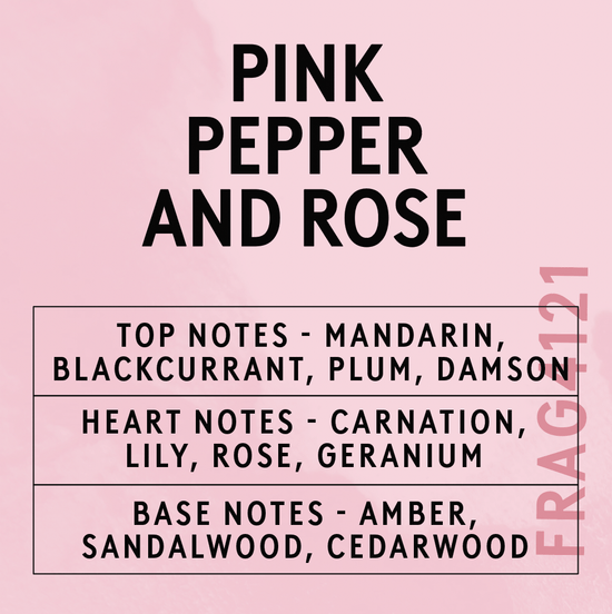 Pink Pepper & Rose Fragrance Oil Scent Card