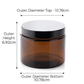 3-Wick Amber Candle Jar (400g) with Urea Lid