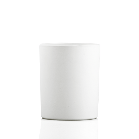 30cl Ebony candle jar - Externally Matt White