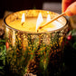 64cl Tall 3-Wick Candle Bowl - Electroplated Gold