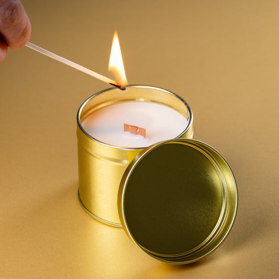 20cl Candle Tin - Gold 